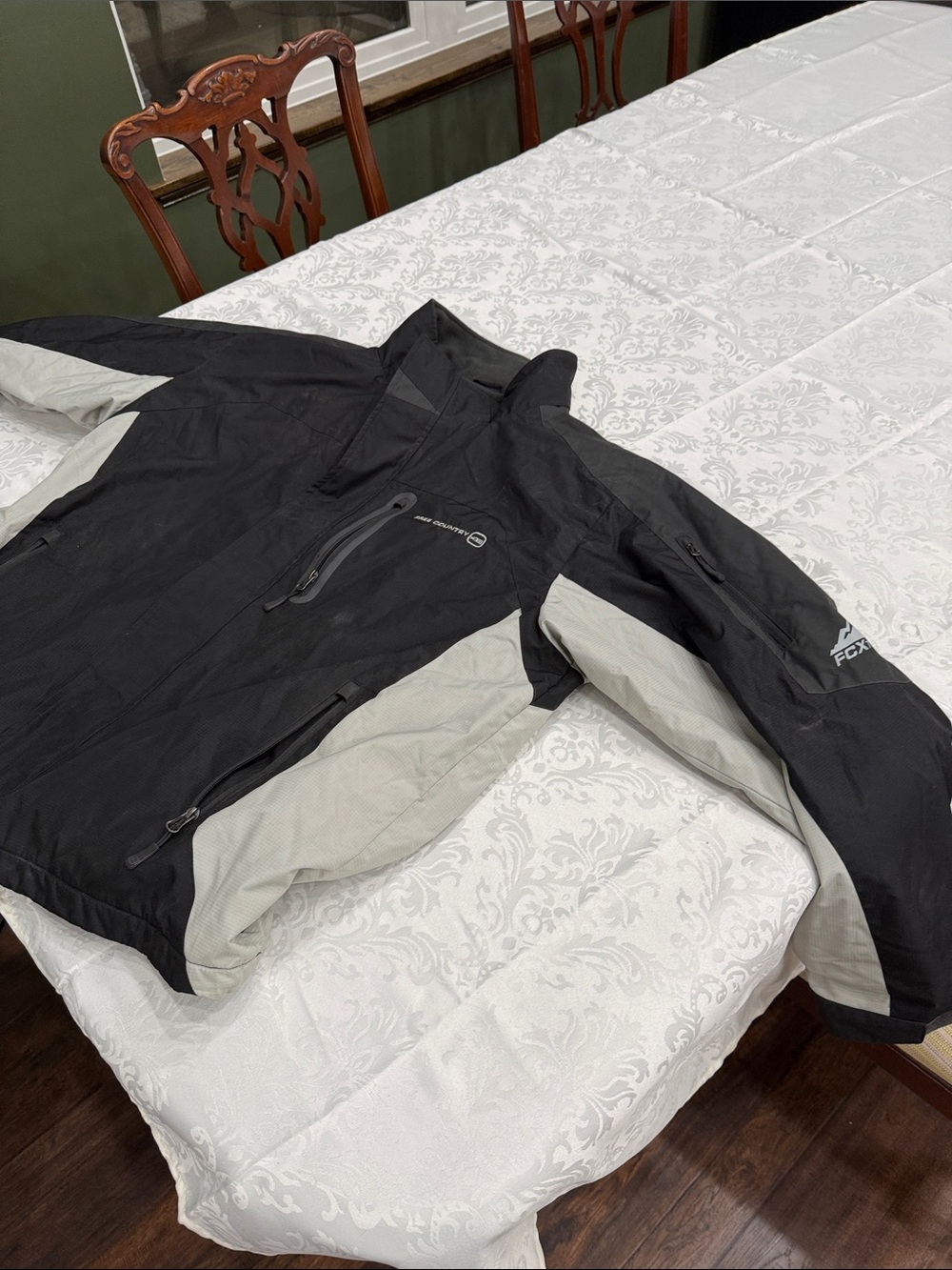 Free Country Black and Light Gray Men's Waterproof Raincoat